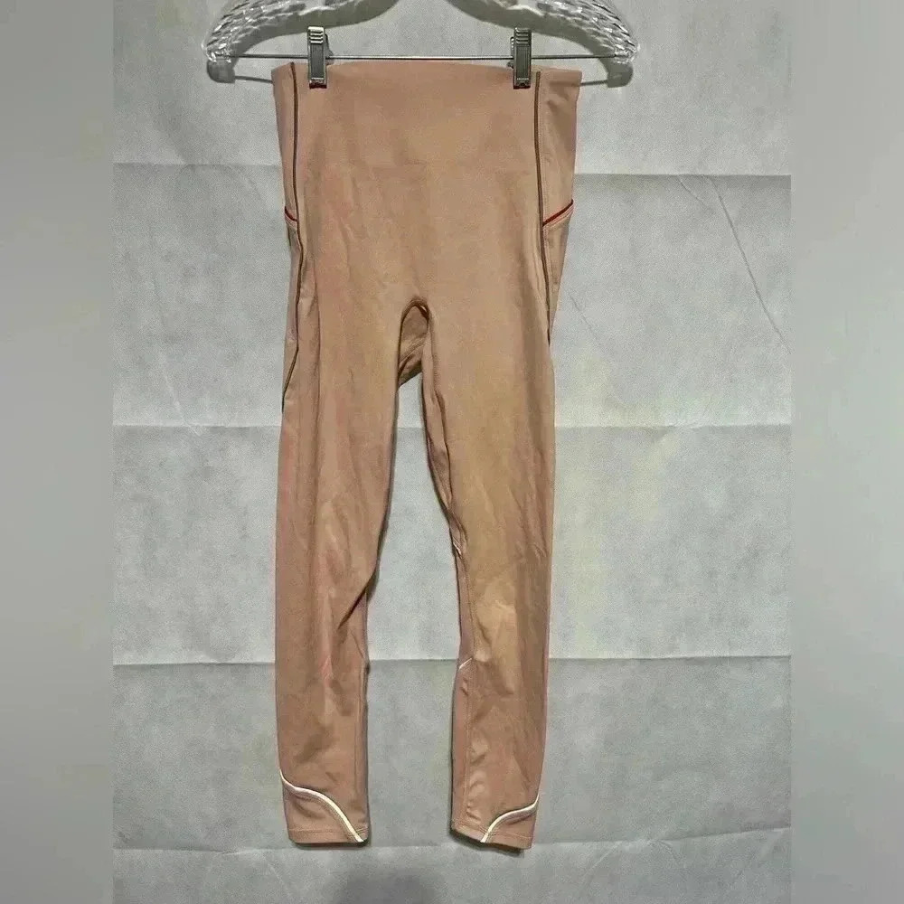 Fabletics Motion365 Reflective 7/8 Leggings Small High-Waist Stretch Pink NWOT